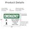 Signmission Safety Shower And Eye Wash Station With Symbol, 14 in W x Rectangle, Plastic OS-2PACK-EM-P-1014-L-10418 - alternate 5